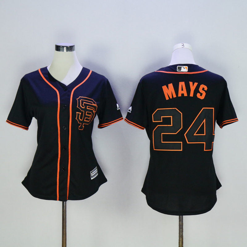 Women San Francisco Giants #25 Bonds Black MLB Jerseys->women mlb jersey->Women Jersey